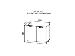 Шкаф нижний ДСМ800 под мойку в Ялуторовске - yalutorovsk.магазин96.com | фото